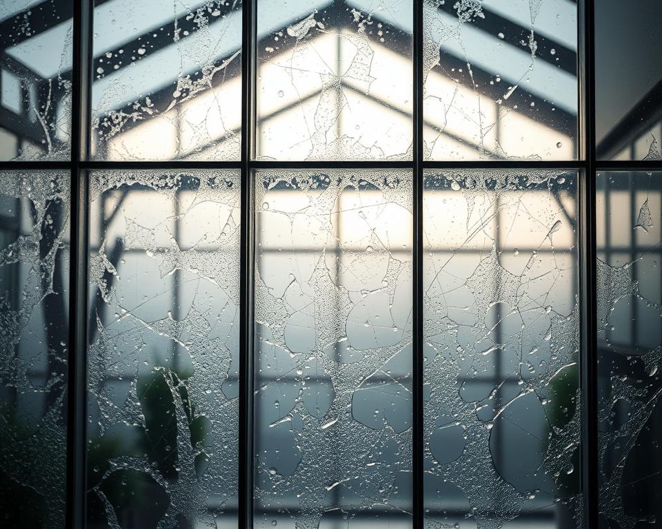 Overkapping condens in glas bij Genk of Maasmechelen