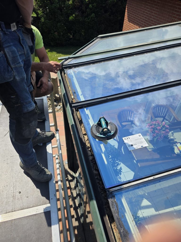 Glazen dak veranda vervangen