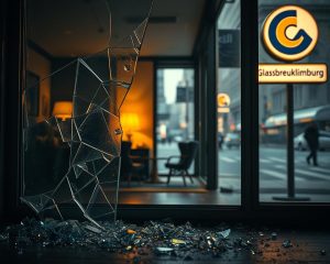 Glas gebroken