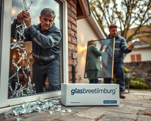 Gebroken glas van venster