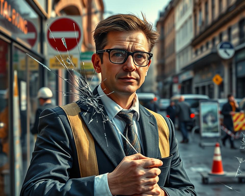 Maak een afbeelding van een glazenmaker die snel hulp biedt bij glasbreuk in Antwerpen