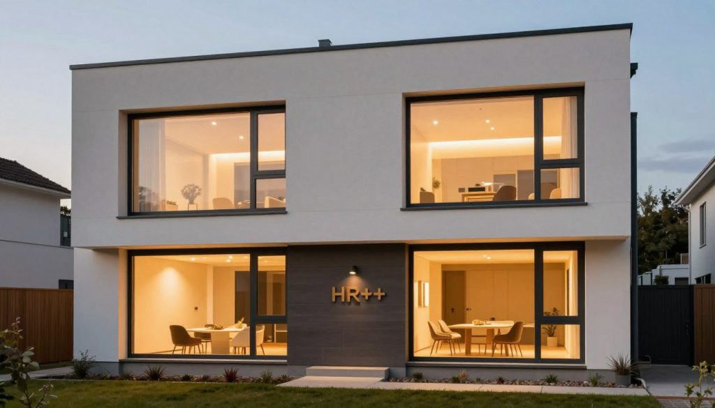 Moderne Belgische woning met gerenoveerde ramen die hoogrendementsglas tonen, energiezuinig en comfortabel