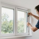 Professionele glaszetter installeert hoogrendementsglas in bestaand kozijn tijdens glasrenovatie België project