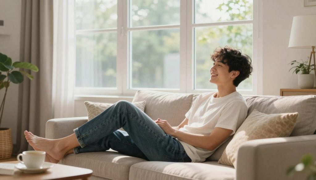 Tevreden huiseigenaar geniet van comfortabele, energiezuinige woning na succesvolle glasrenovatie